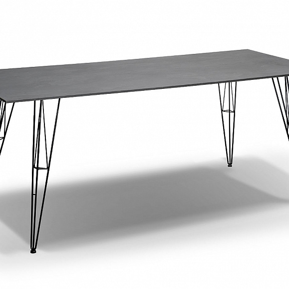 Руссо обеденный стол из HPL 150х80см, цвет серый гранит фото 1