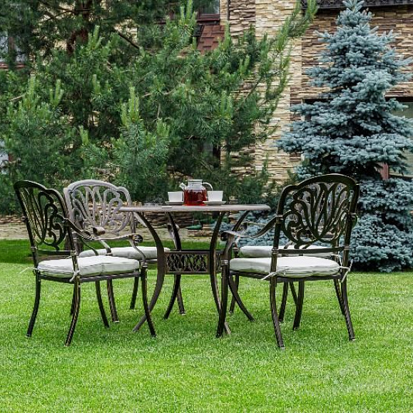 Обеденный комплект Wilhelm Royal Family из алюминия на 4 персоны фото 2