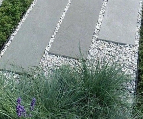 Пошаговая плита для дорожек 600х300х80 мм Серая с гранитной крошкой