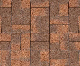 Брусчатка Каменный Век Кирпичик ColorMix 200х100х60 мм. Коричнево-оранжевый Гранит