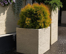Кашпо Concretika Topper D40 H40 Erosia Yellow