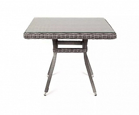 Плетеный стол Айриш 4SIS из искусственного ротанга, цвет графит
