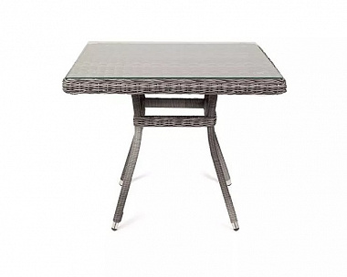 Плетеный стол Айриш 4SIS из искусственного ротанга, цвет графит