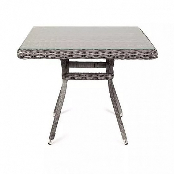 Плетеный стол Айриш 4SIS из искусственного ротанга, цвет графит фото 2