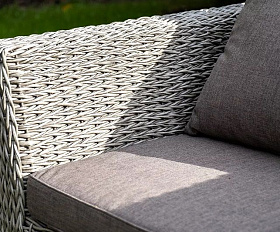 Кресло Капучино 4SIS из искусственного ротанга (гиацинт), цвет графит