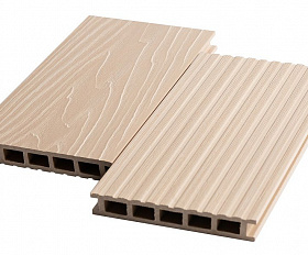 Террасная доска Экодэк Брайт Макс Кантри 3D, цвет Пшеничный