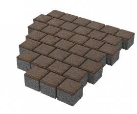 Тротуарная плитка Stellard Квадрат 100х100х60 мм Коричневый