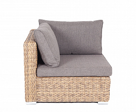 Лунго модуль диванный угловой с подушками, цвет соломенный (гиацинт)