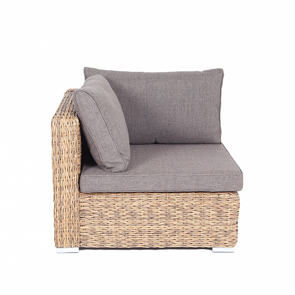 Лунго модуль диванный угловой с подушками, цвет соломенный (гиацинт) фото 2