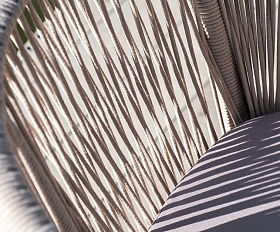 Обеденная группа Диего 4SIS из роупа (веревки), цвет бежевый