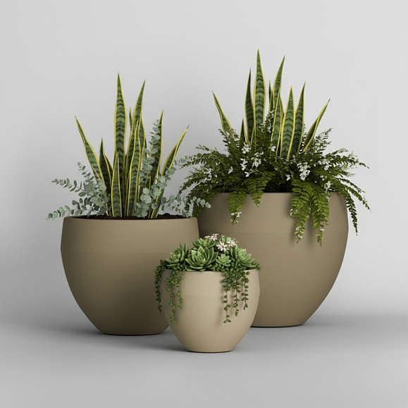 Кашпо Concretika Гира D50H43 Имбирный 1019 фото 5