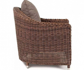 Кресло Кон Панна 4SIS из искусственного ротанга, цвет коричневый