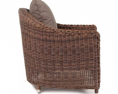 Кресло Кон Панна 4SIS из искусственного ротанга, цвет коричневый