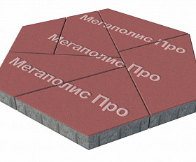 Тротуарная плитка Выбор Оригами Б.4.Фсм.8 80 мм Стандарт Красный