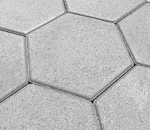 Тротуарная плитка Выбор Соты - Б.3.Ш.6 60 мм Стандарт Белый