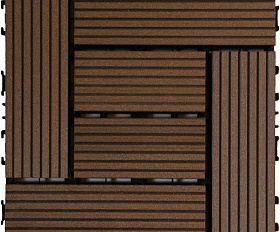 Садовый паркет MasterDeck 300мм*300мм, цвет Венге