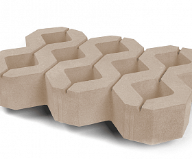 Тротуарная плитка Нобетек Газонная решетка 1РД10 песочная