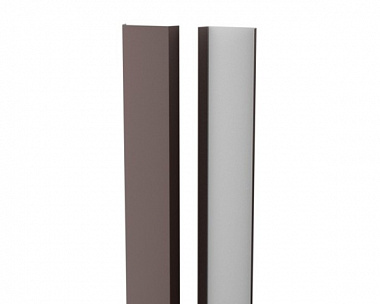 Планка декоративная (нащельник) Металлопрофиль Pekin Pe Standart 0.45 RAL8017