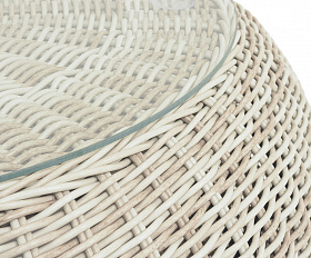 Барселона журнальный столик из искусственного ротанга, цвет бежевый