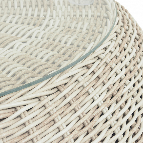 Барселона журнальный столик из искусственного ротанга, цвет бежевый фото 2