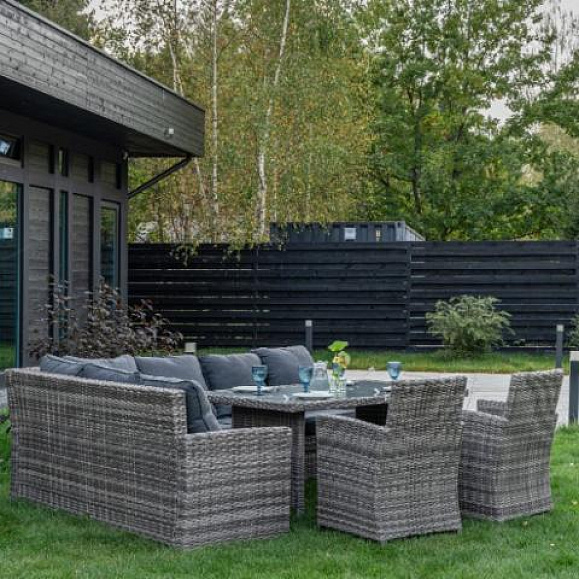 Угловой комплект Zorro Plus Double Royal Family из искусственного ротанга, цвет серый фото 2