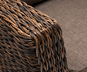 Капучино кресло из искусственного ротанга (гиацинт), цвет коричневый
