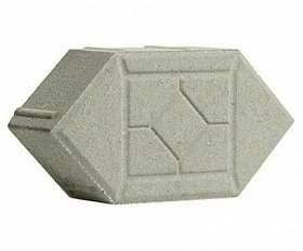 Тротуарная плитка 342 механический завод Ромб 80 мм Серый