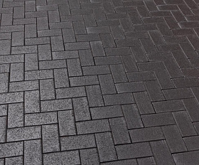 Тротуарная клинкерная брусчатка Feldhaus Klinker 609 umbra ferrum 200*100*40