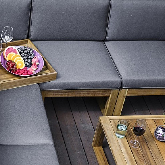 Софа BOOKA 2-х местная с левым подлокотником из акации Joygarden фото 8