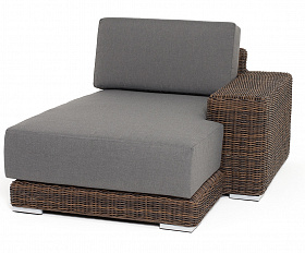 Капри кушетка из искусственного ротанга, цвет коричневый