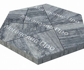 Тротуарная плитка Выбор Оригами Б.4.Фсм.8 80 мм Листопад Антрацит