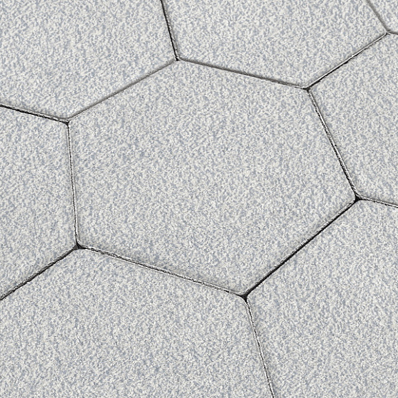 Тротуарная плитка Выбор Соты - Б.3.Ш.6 60 мм Гранит Белый фото 1