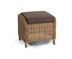 Плетеный пуф Толедо 4SIS из искусственного ротанга, цвет соломенный
