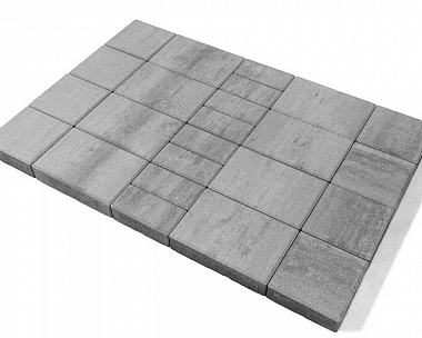 Тротуарная плитка Braer Мозаика, 60 мм. Туман