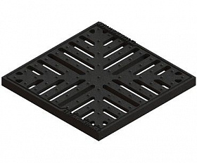 Решетка водоприемная Basic РВ-28.28 «снежинка» чугунная ВЧ