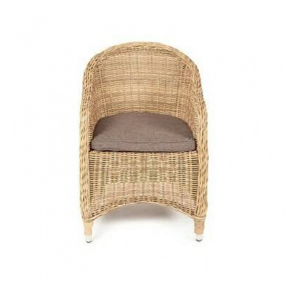 Равенна плетеное кресло из искусственного ротанга, цвет соломенный фото 2