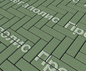 Тротуарная плитка Выбор Паркет Б.4.П.6 Стандарт Зеленый