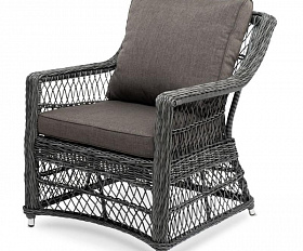 Кресло Гранд Латте 4SIS из искусственного ротанга, цвет графит