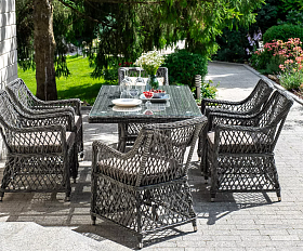 Обеденная Латте 4SIS группа плетеная, цвет графит