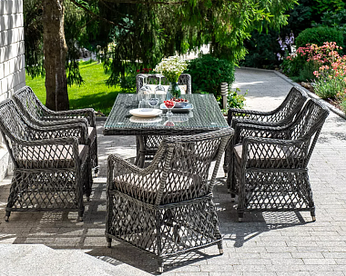Обеденная Латте 4SIS группа плетеная, цвет графит