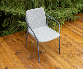 Марокко стул из текстилена nanotex, алюминиевый каркас, цвет серый