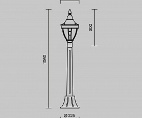 Ландшафтный светильник Rivoli Maytoni O026FL-01B цвет Черный