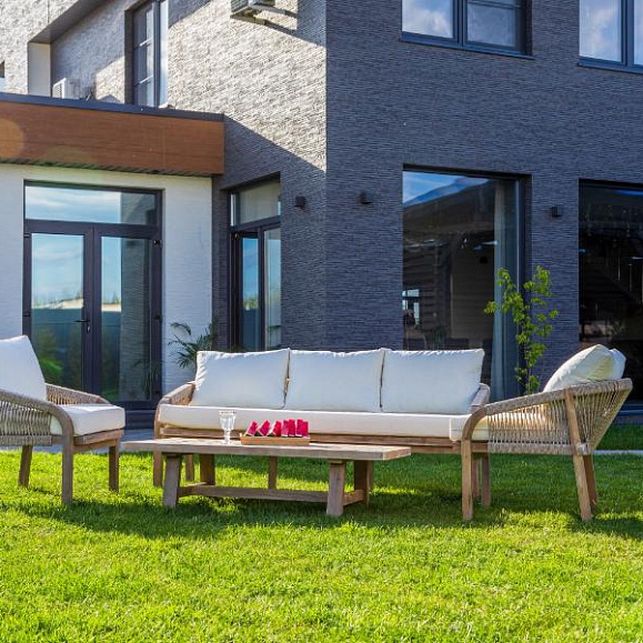 Лаунж-зона Michelle Royal Family из дерева, цвет бежевый фото 6