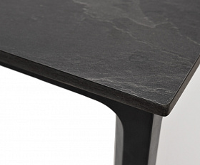 Малага обеденный стол из HPL 90х90см, цвет серый гранит, каркас черный