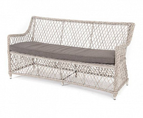 Диван Латте 4SIS двухместный из искусственного ротанга, цвет бежевый