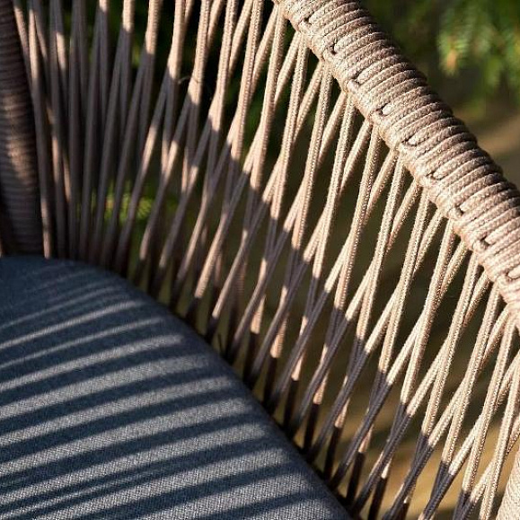 Обеденная группа Каффе Дабл 4SIS из искусственного ротанга на 4 персоны, цвет дуб фото 5