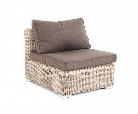 Лунго модуль диванный прямой с подушками, цвет бежевый