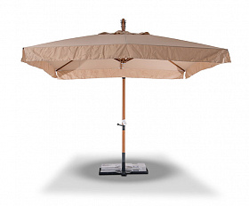 Корсика зонт уличный 3х3м на боковой алюминиевой опоре, цвет под дерево