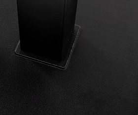 Каффе обеденный стол из HPL 140х70см, цвет серый гранит, подстолье двойное черное