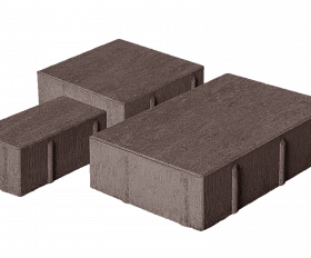 Тротуарная плитка Нобетек Новый город 1НГ6Ф Коричневая